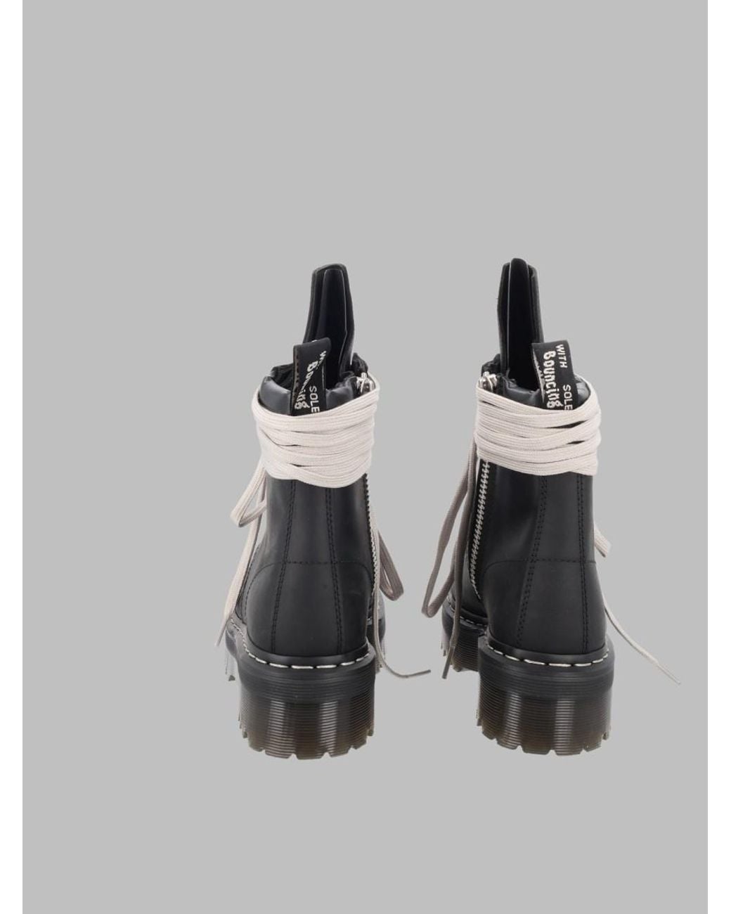Dr. Martens Gray Leather Boots Cow