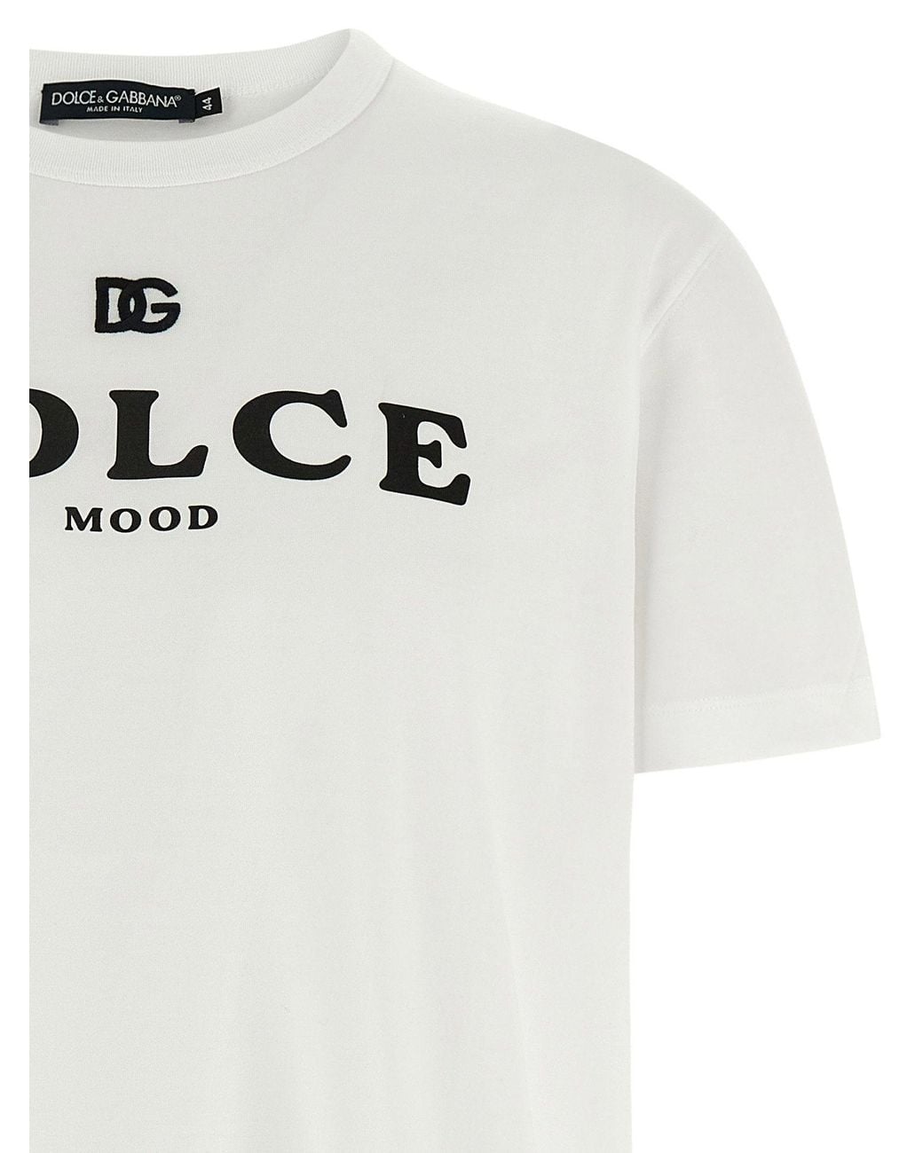 Dolce & Gabbana White Dolce & Gabbana Logo-Print Cotton T-Shirt