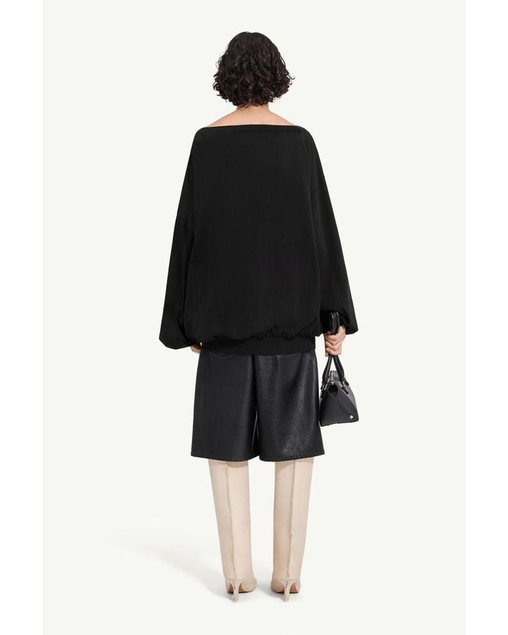 MM6 by Maison Margiela Black Mm6 Maison Margiela Off-Shoulder Top