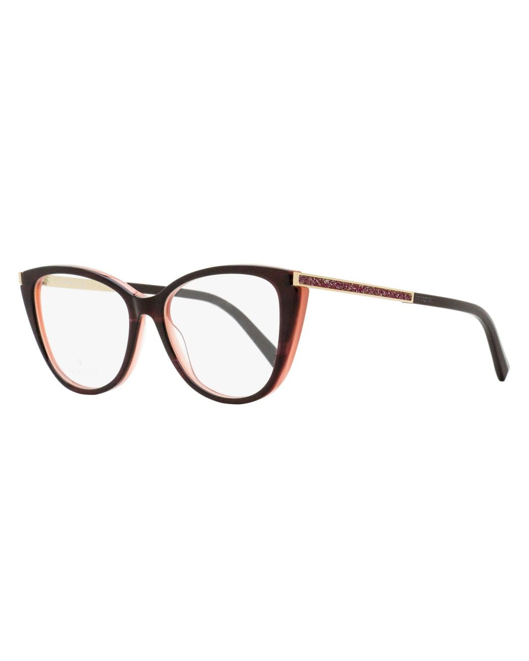 Swarovski Black Butterfly Eyeglasses Sk5414 069 Dark-Rose 53Mm/Rose Plastic (Acetate)/Metal