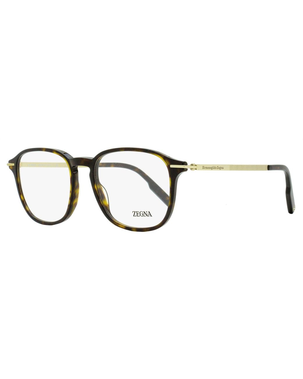 Zegna Black Soft Square Eyeglasses Ez5229 052 52Mm Plastic (Acetate) for men