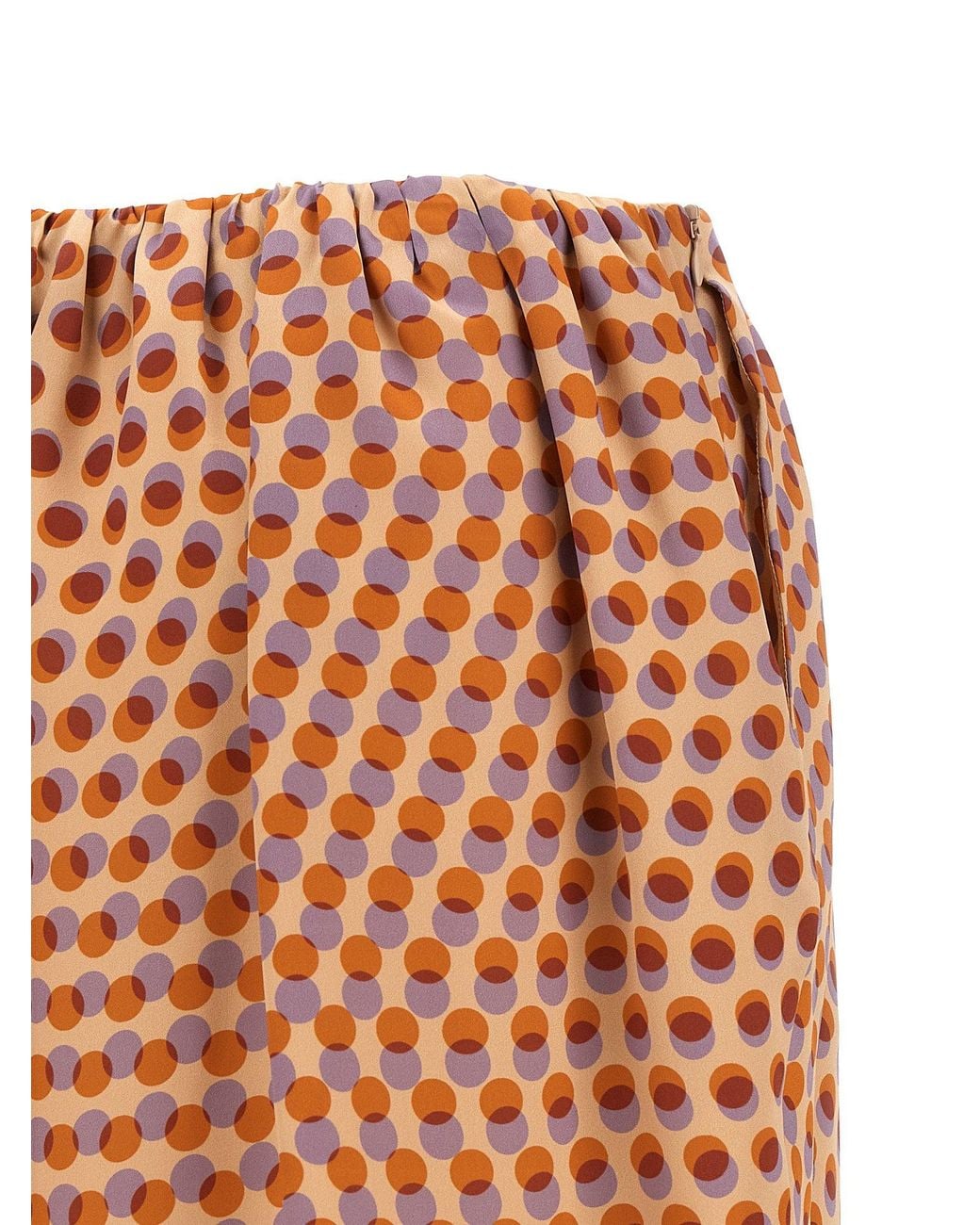 Dries Van Noten Orange Skirt