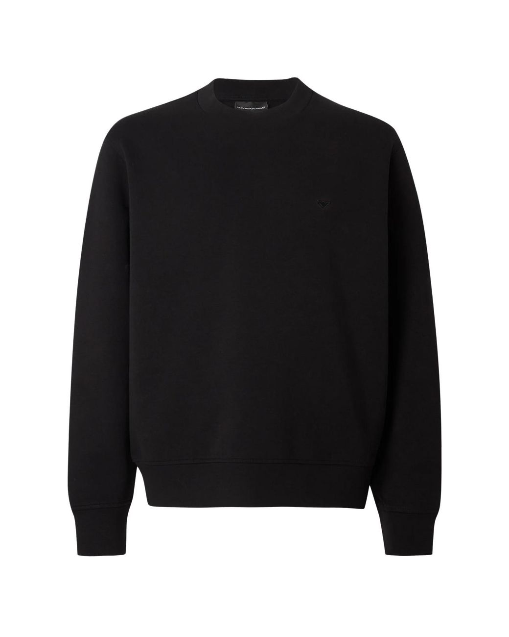 Emporio Armani Blue Crewneck Logo Sweatshirt Clothing Knitwear