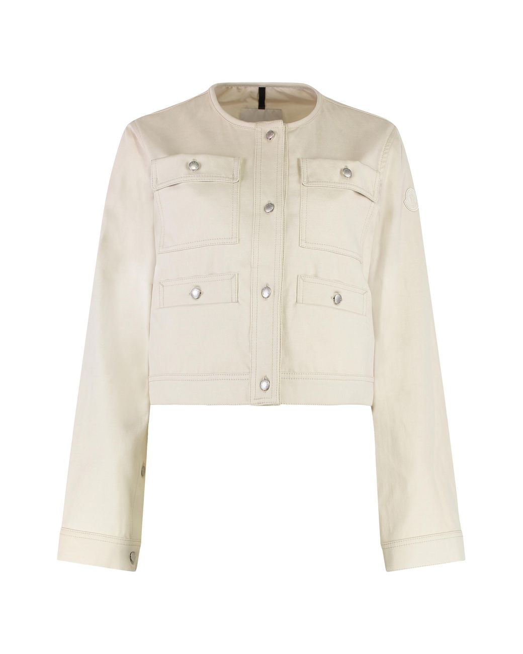 Moncler Natural Chatel Cotton-Linen Blend Jacket