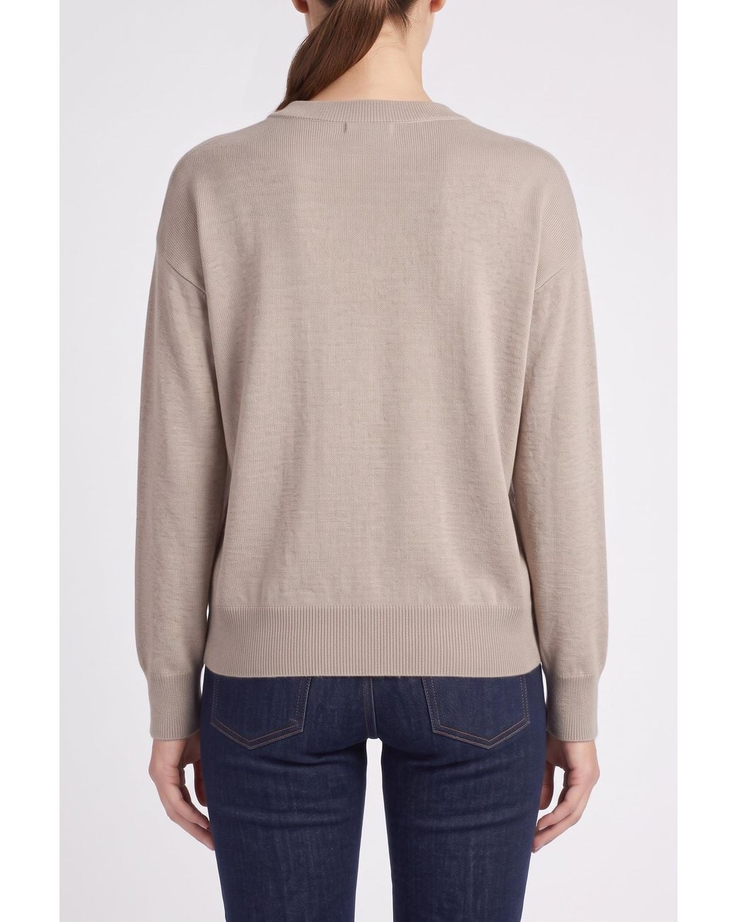 Brunello Cucinelli Blue Cashmere Striped Sweater