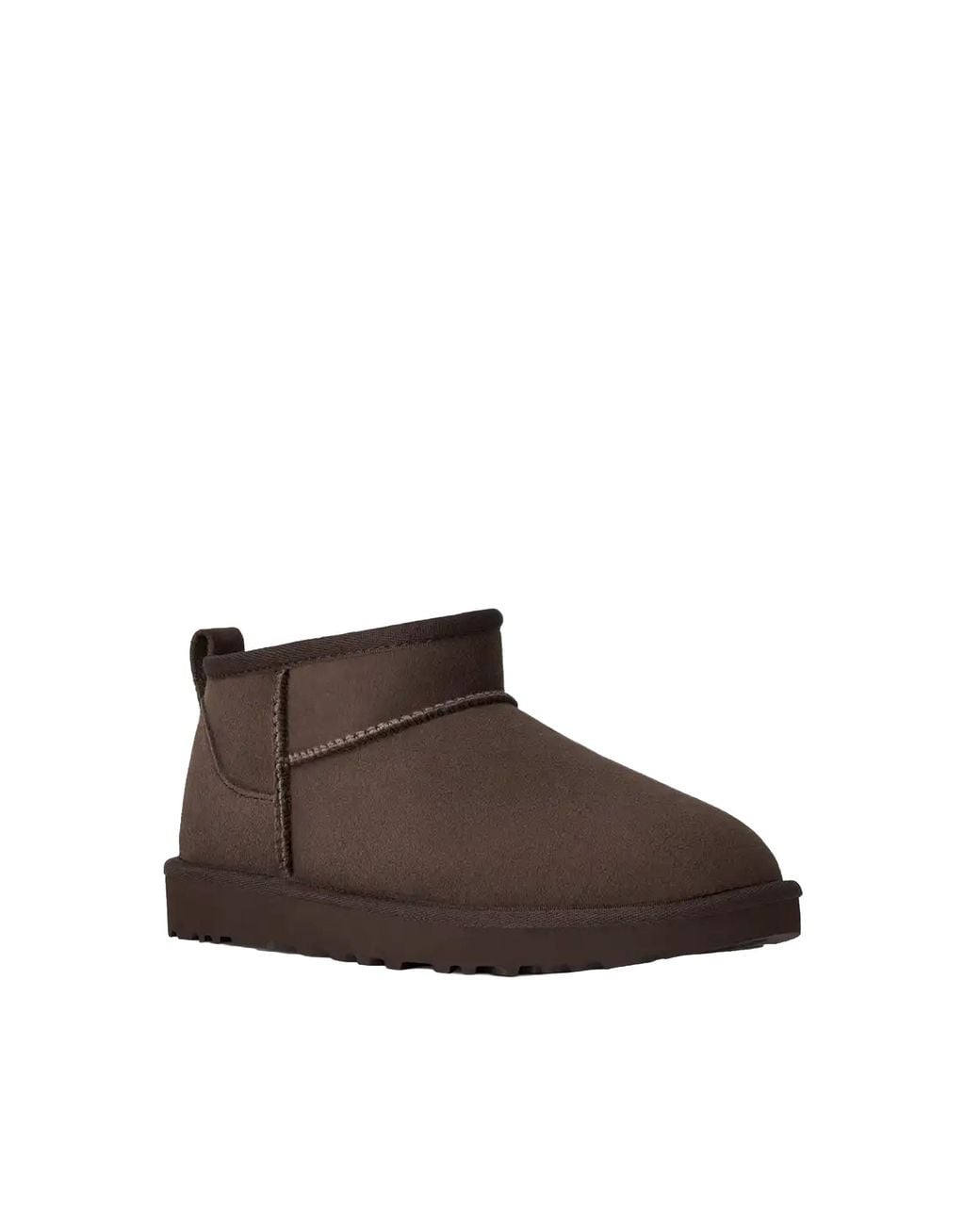 Ugg Brown Ankle Boots Classic Ultra Mini Dusted Cocoa Cocoa/Dusted Leather