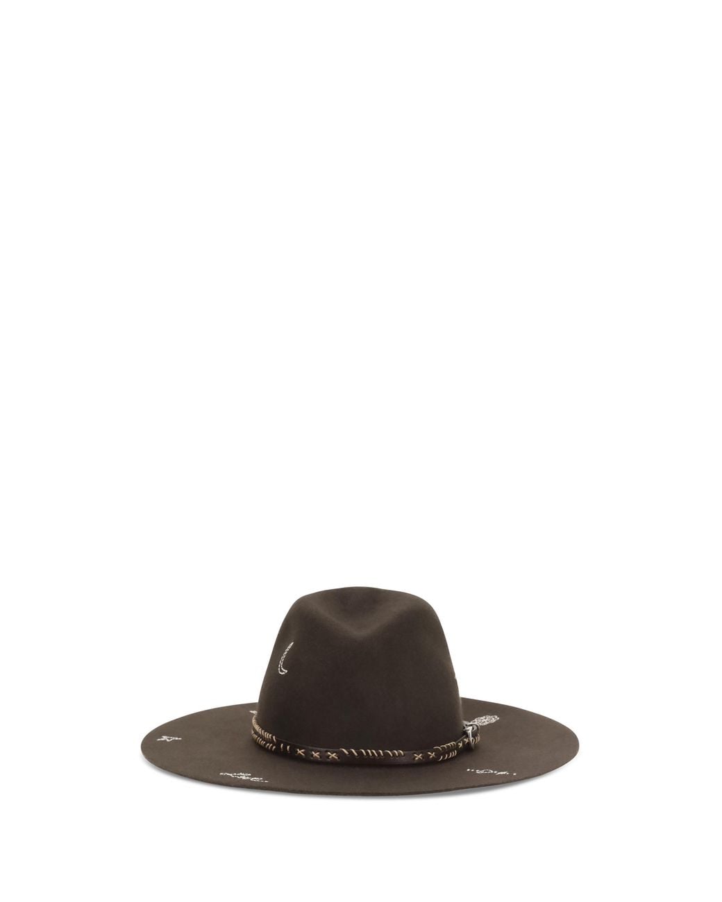 Golden Goose Deluxe Brand White Fedora Hat Wool Ovis Aries E Hairbands