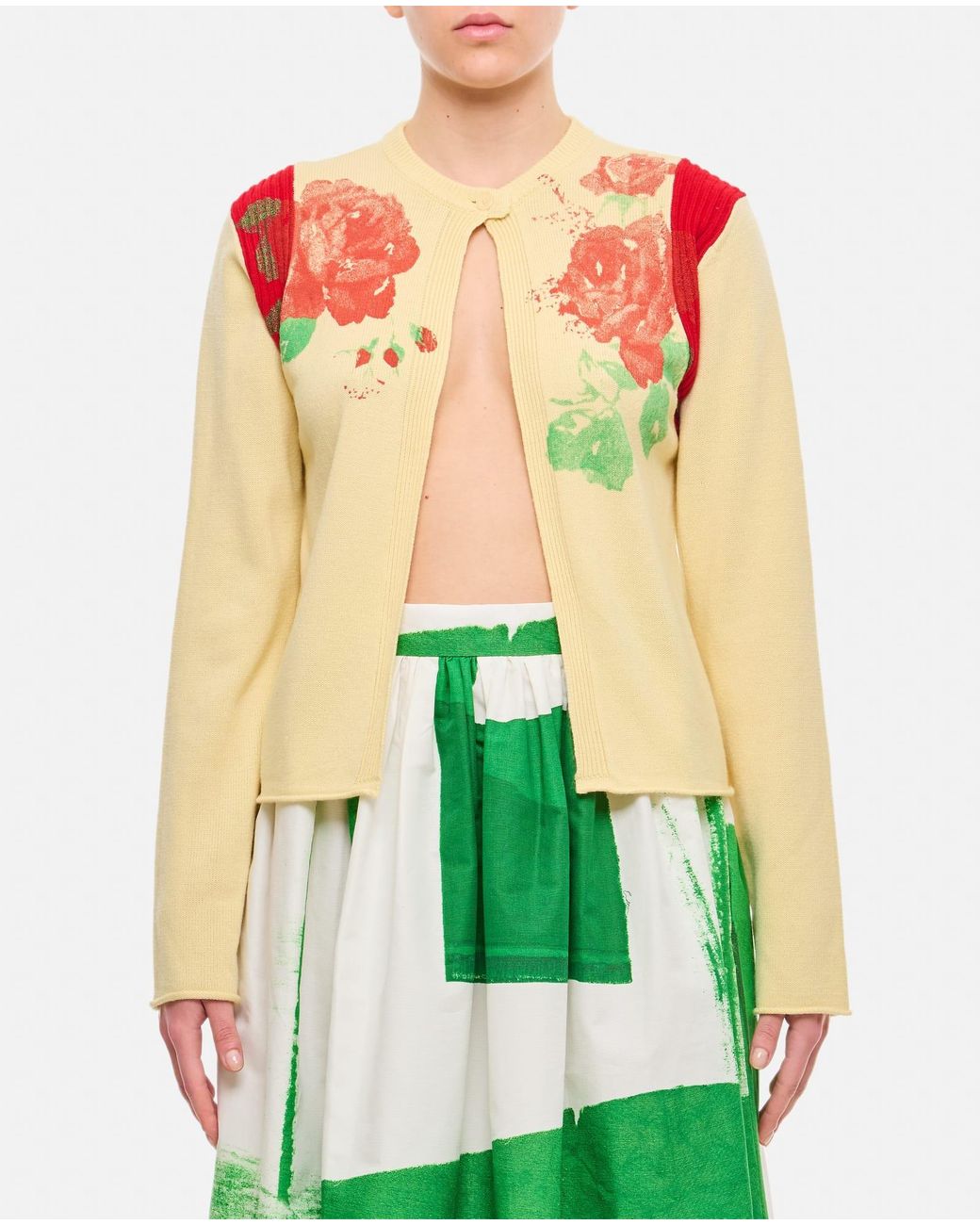 Molly Goddard Florence Acetate Cardigan in Green | Lyst