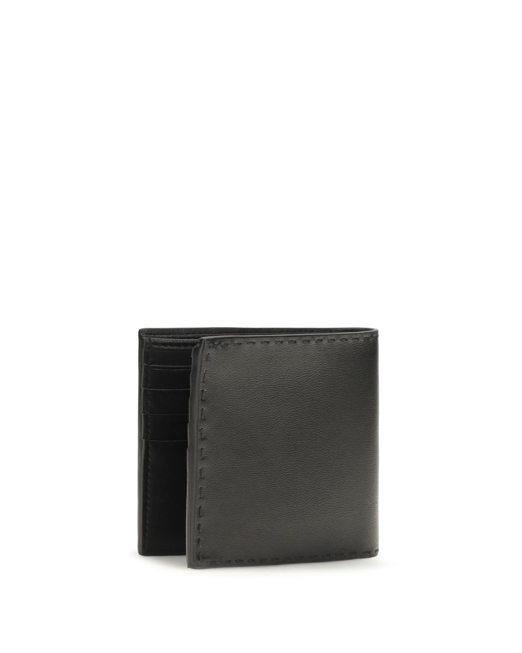 Prada Black Antiqued Leather Wallet for men