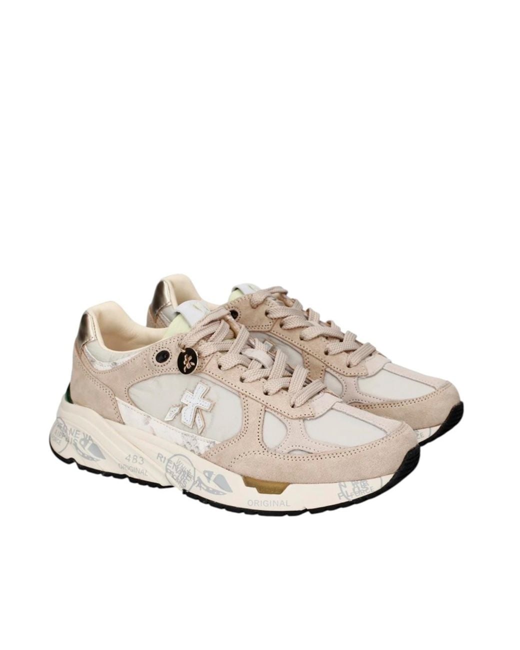 Premiata White Sneakers Mased Sole: Rubber Trainers