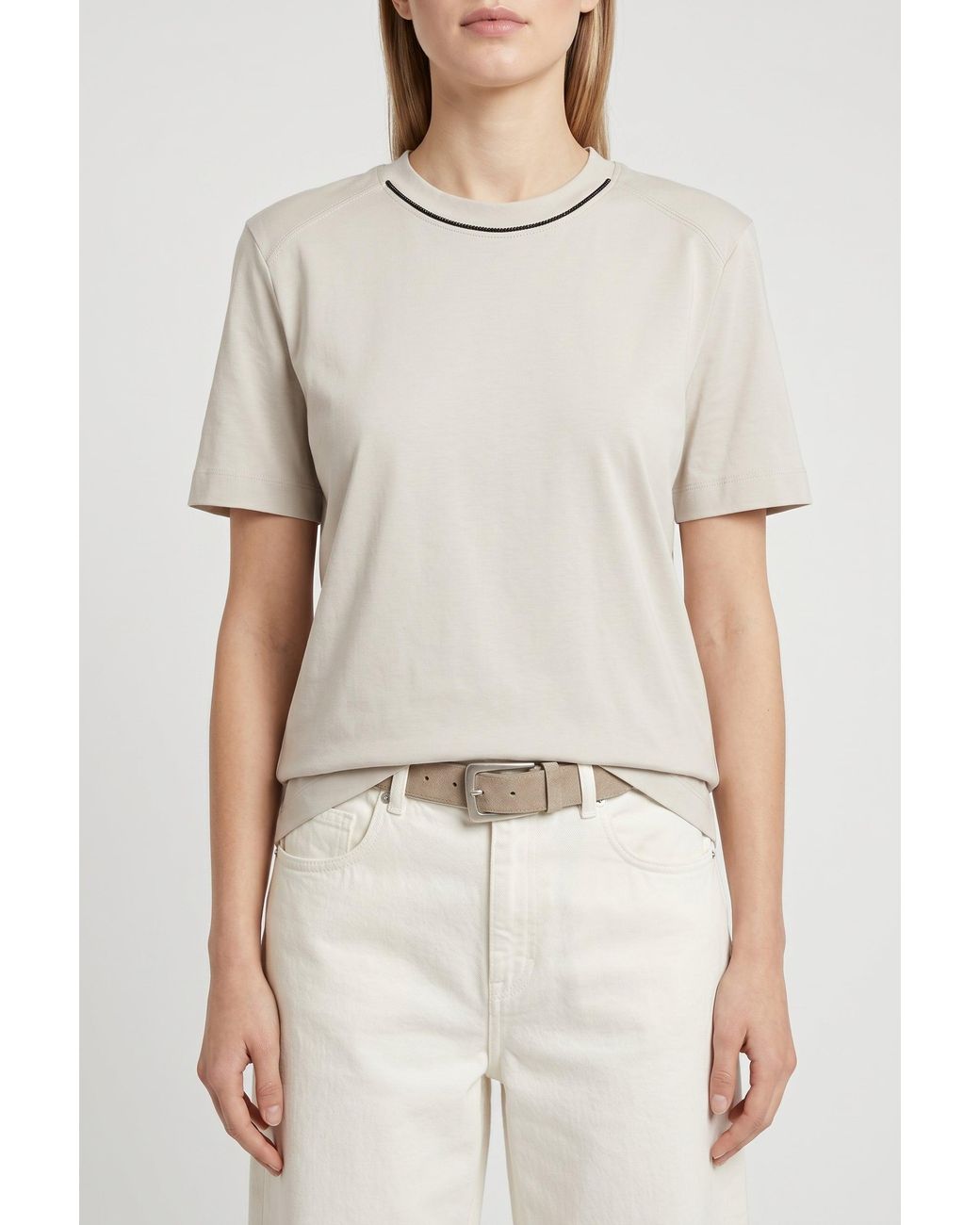 Brunello Cucinelli White Light Cotton Shirt