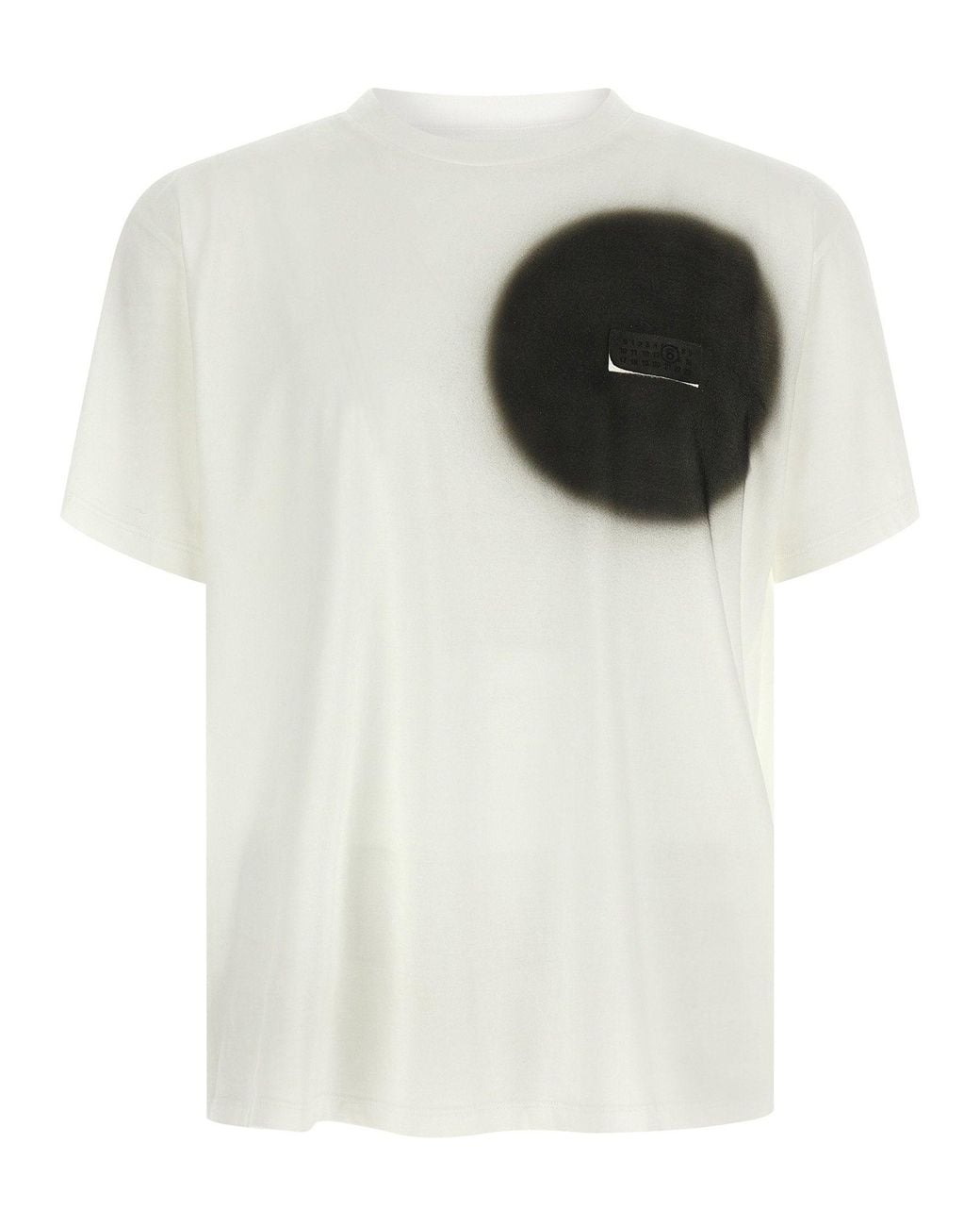 MM6 by Maison Margiela White Numeric Signature Spray Print T-Shirt