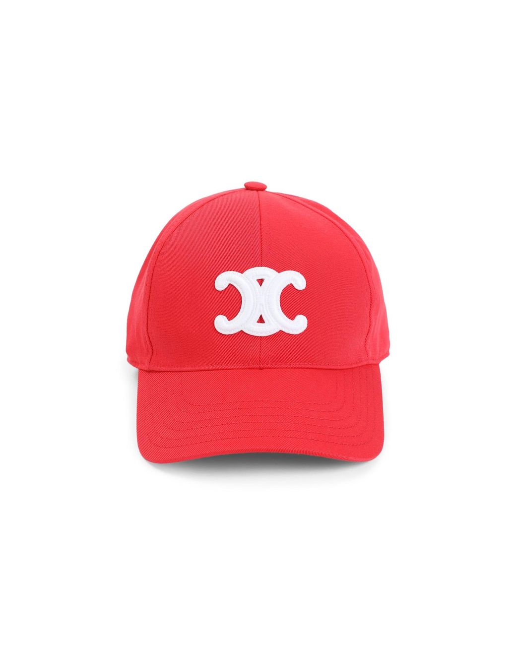 Céline Red Triomphe Baseball Hat