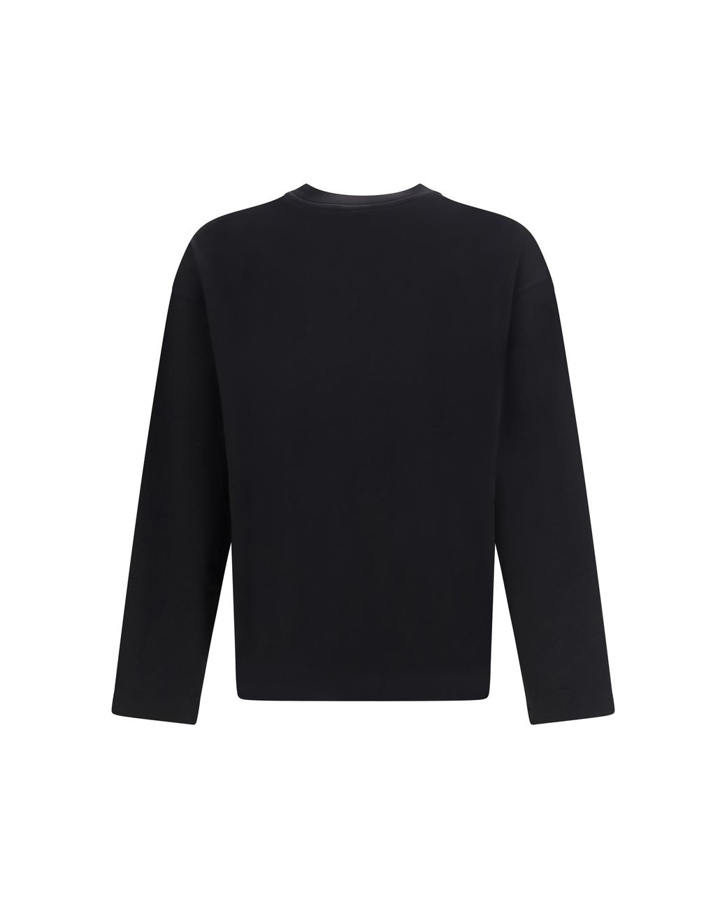 Dries Van Noten Black T-Shirt Crewneck Long-Sleeve Cotton T-Shirts for men