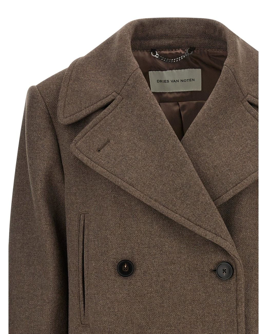 Dries Van Noten Brown Coat