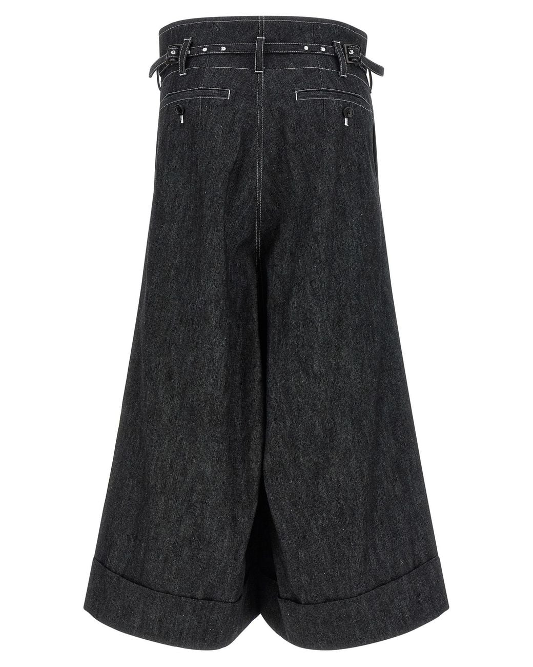 Junya Watanabe Black Cotton Bermuda Shorts