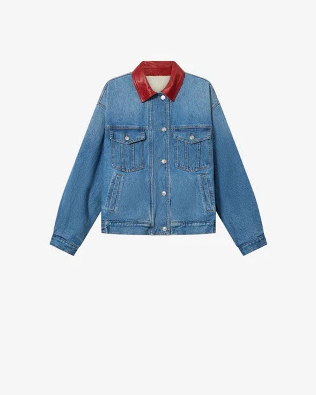 Isabel Marant Blue Marant Denim And Quilted Wool-Blend Jacket