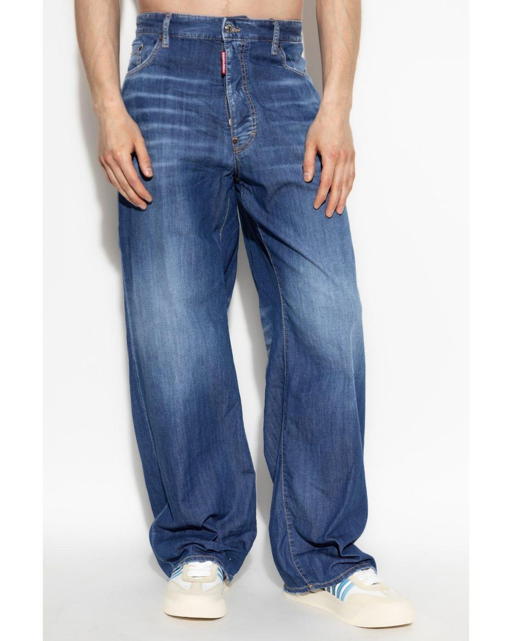 DSquared² Blue Summer Lovers Medium Wash Loose Jeans for men