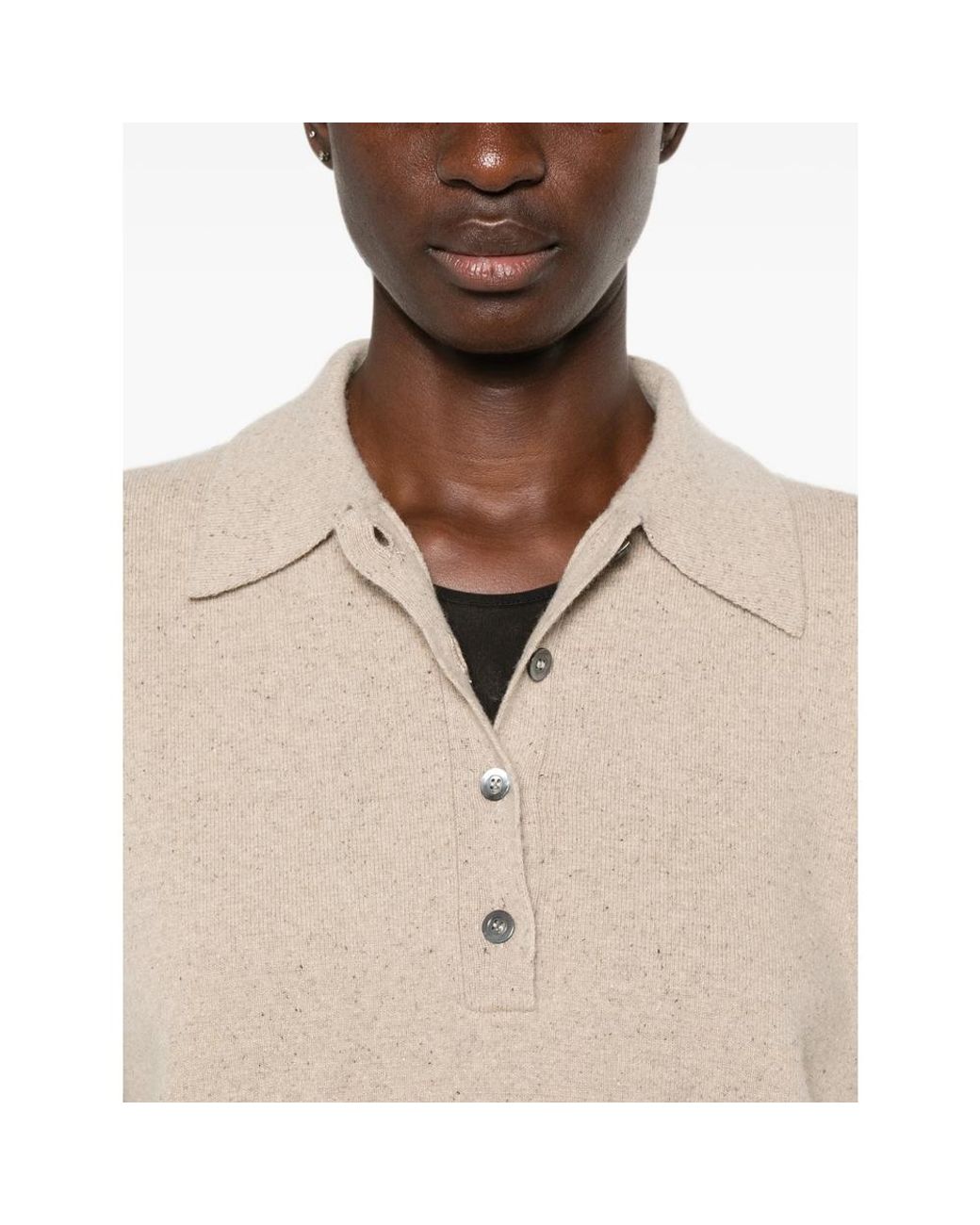 Rohe Natural Button-Fastening Polo-Collar Sweater