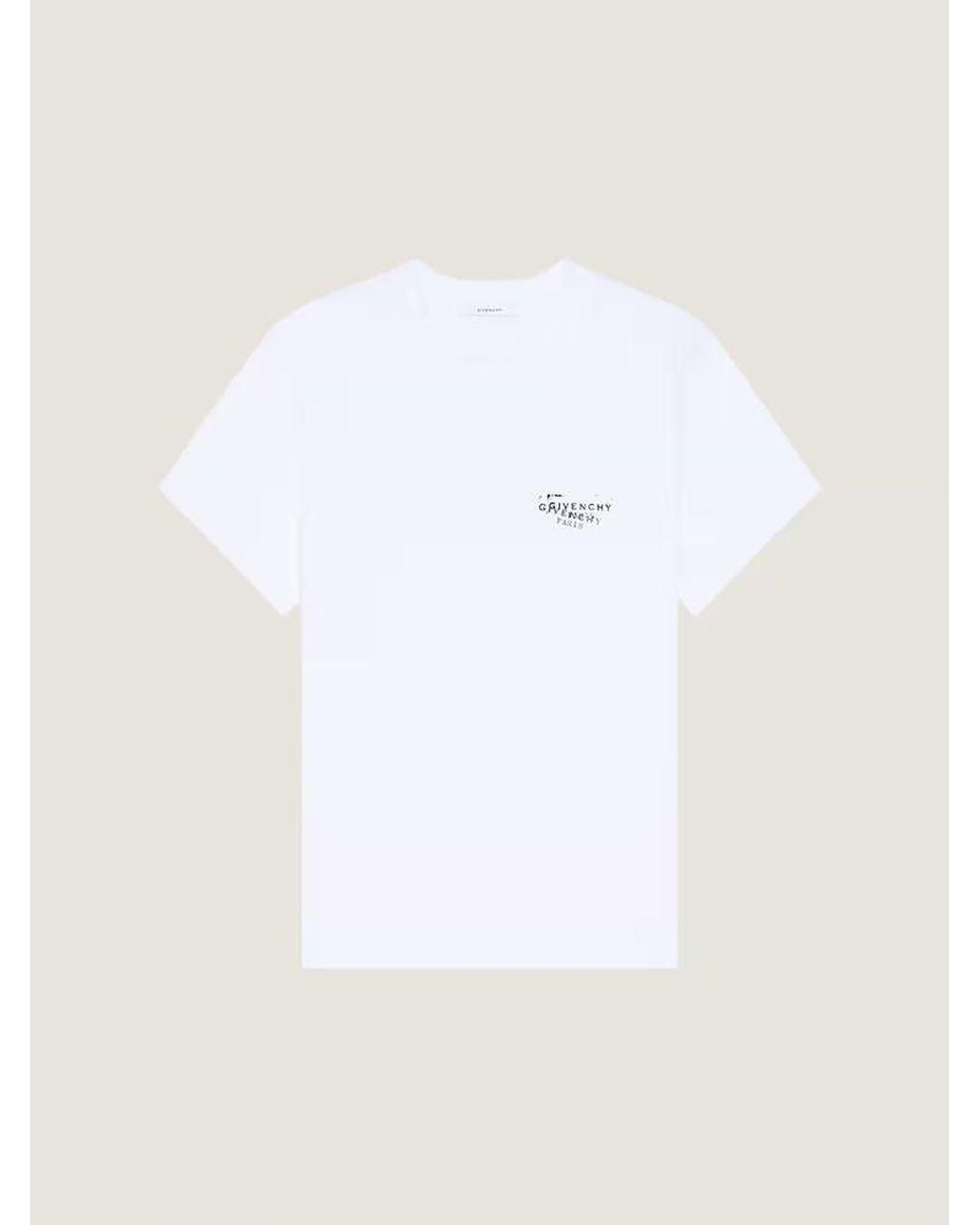 Givenchy White Givenchy Logo-Embroidered T-Shirt