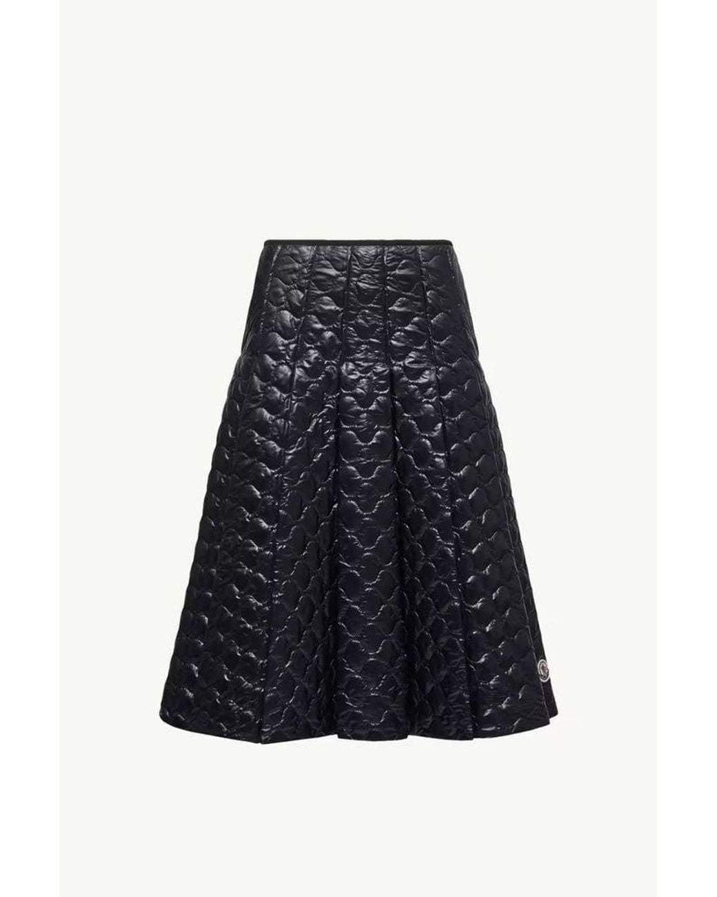 Moncler Blue Moncler Quilted Nylon Skirt