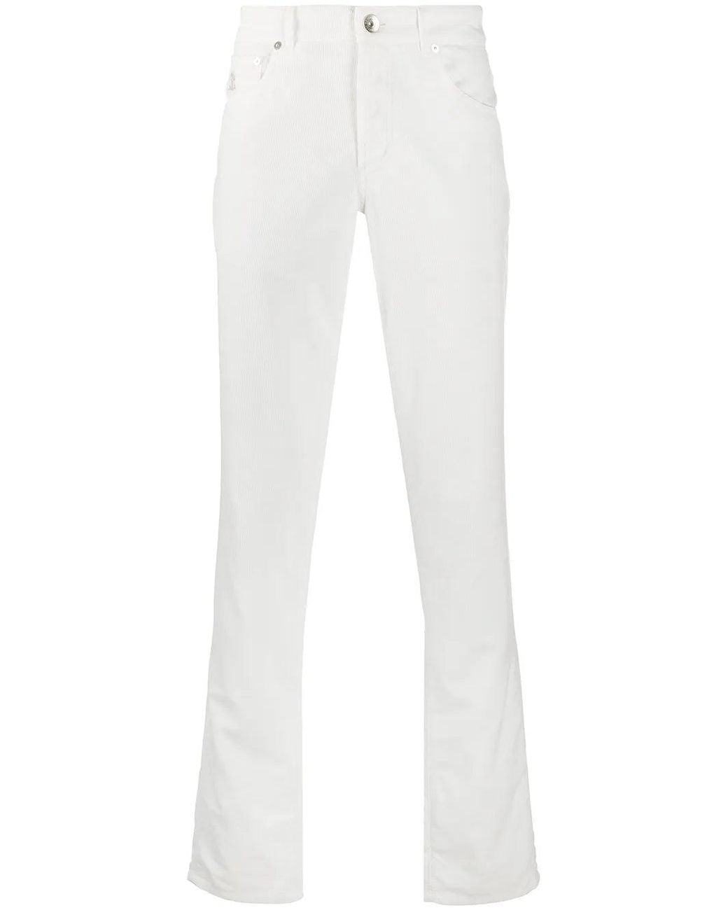 Brunello Cucinelli White Straight Leg Jeans Clothing for men