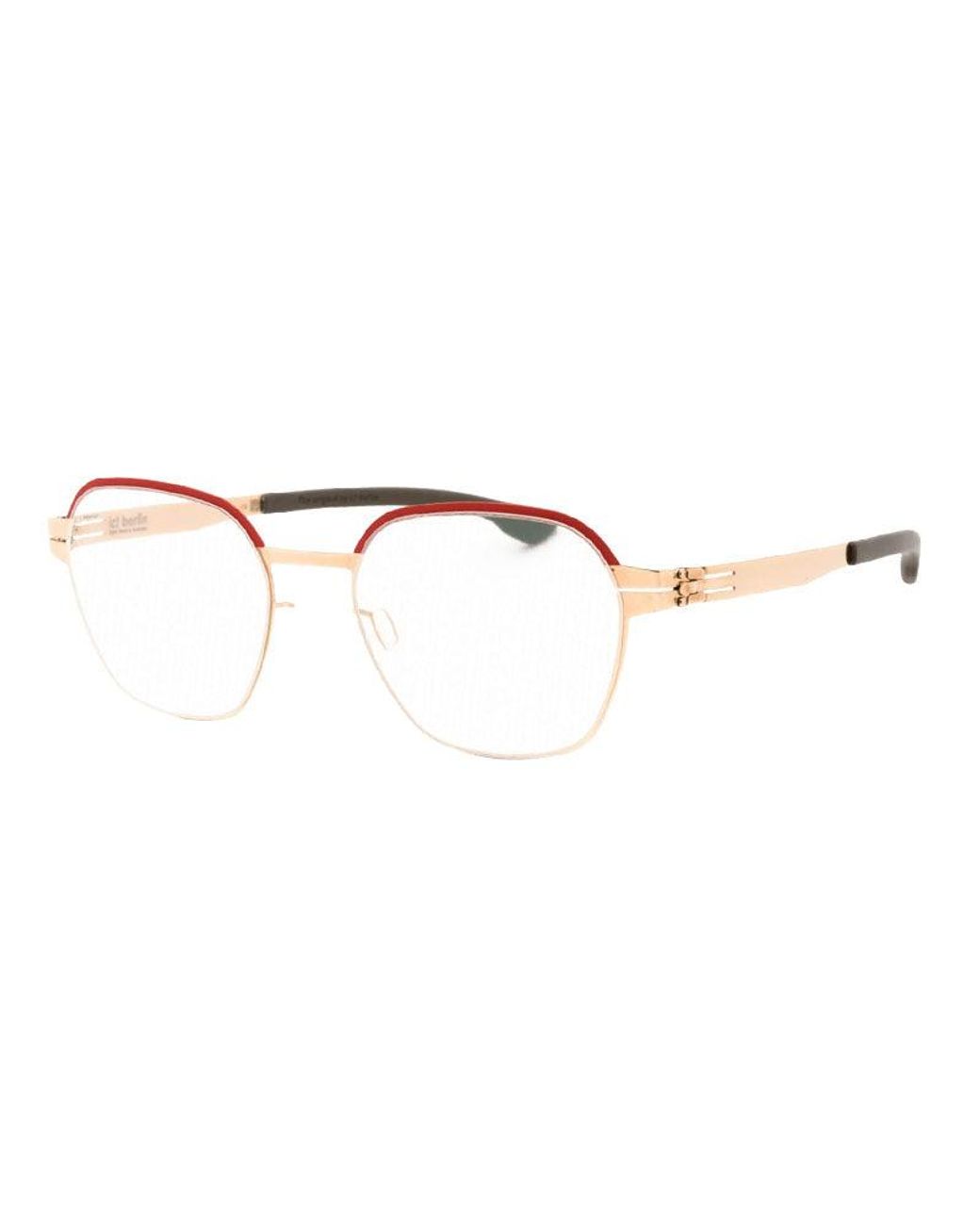 Ic! Berlin Metallic Ic! Berlin Eyeglasses Round Full Rim, Rogochi Pop Rose- Frame And Clear Demo Lenses Lens Thedam16100810