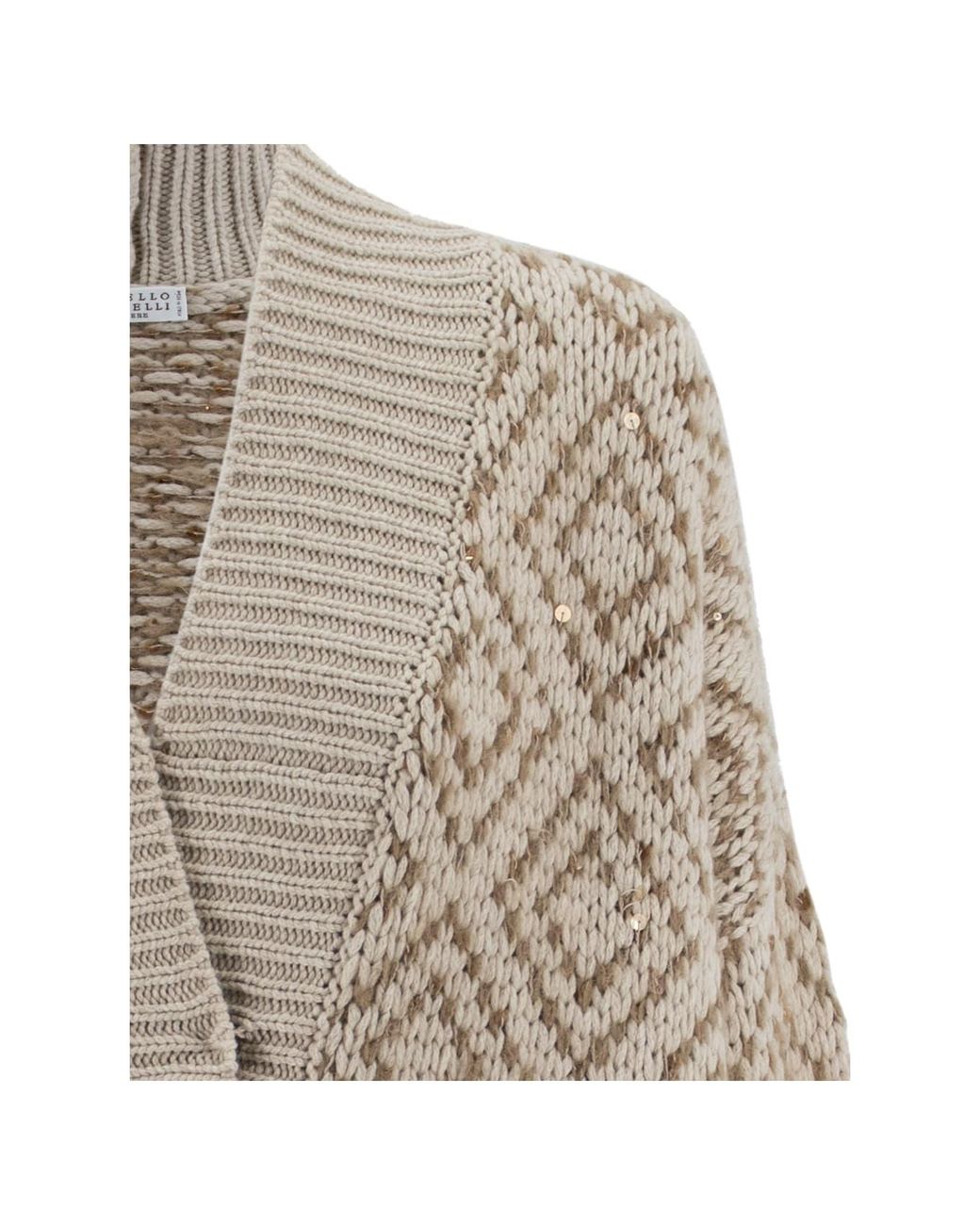 Brunello Cucinelli Natural Wool Cardigan