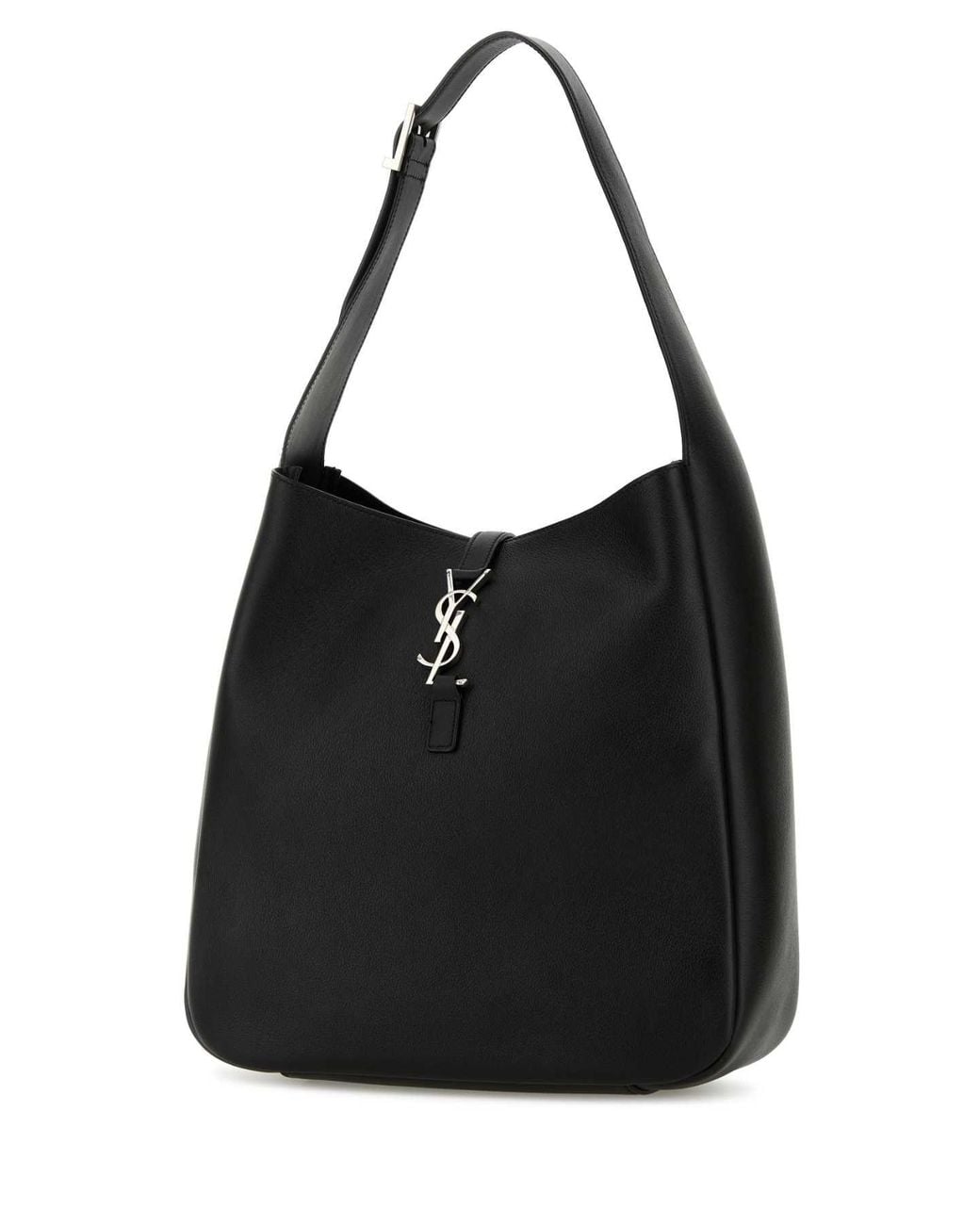 Saint Laurent Black Leather Le 5 Ãâ 7 Shoulder Bag
