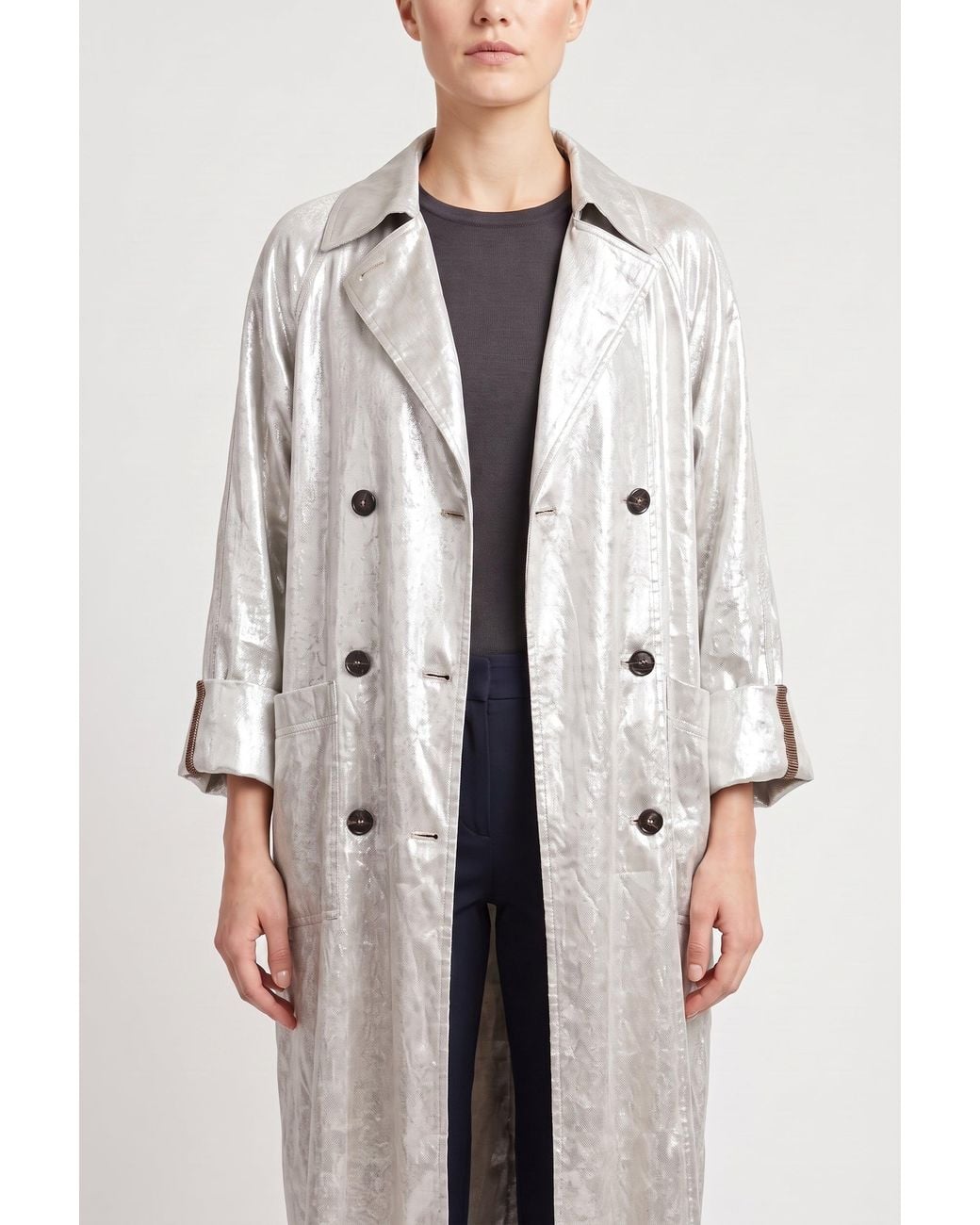 Brunello Cucinelli Natural Light Long Coat