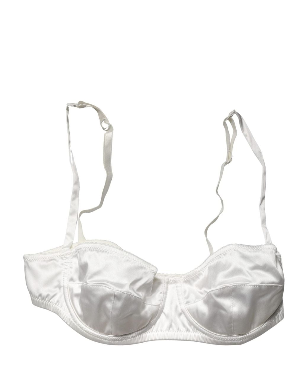 Dolce & Gabbana White Dolce & Gabbana Semi-Pad Underwire Balconette Bra