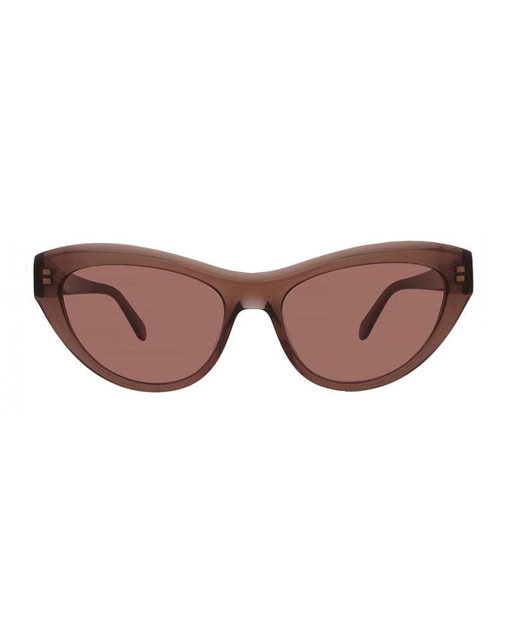 Ferragamo Brown Salvatore Sunglasses Cat Eye Full Rim, Transparent Frame And Lens Sf1103S232
