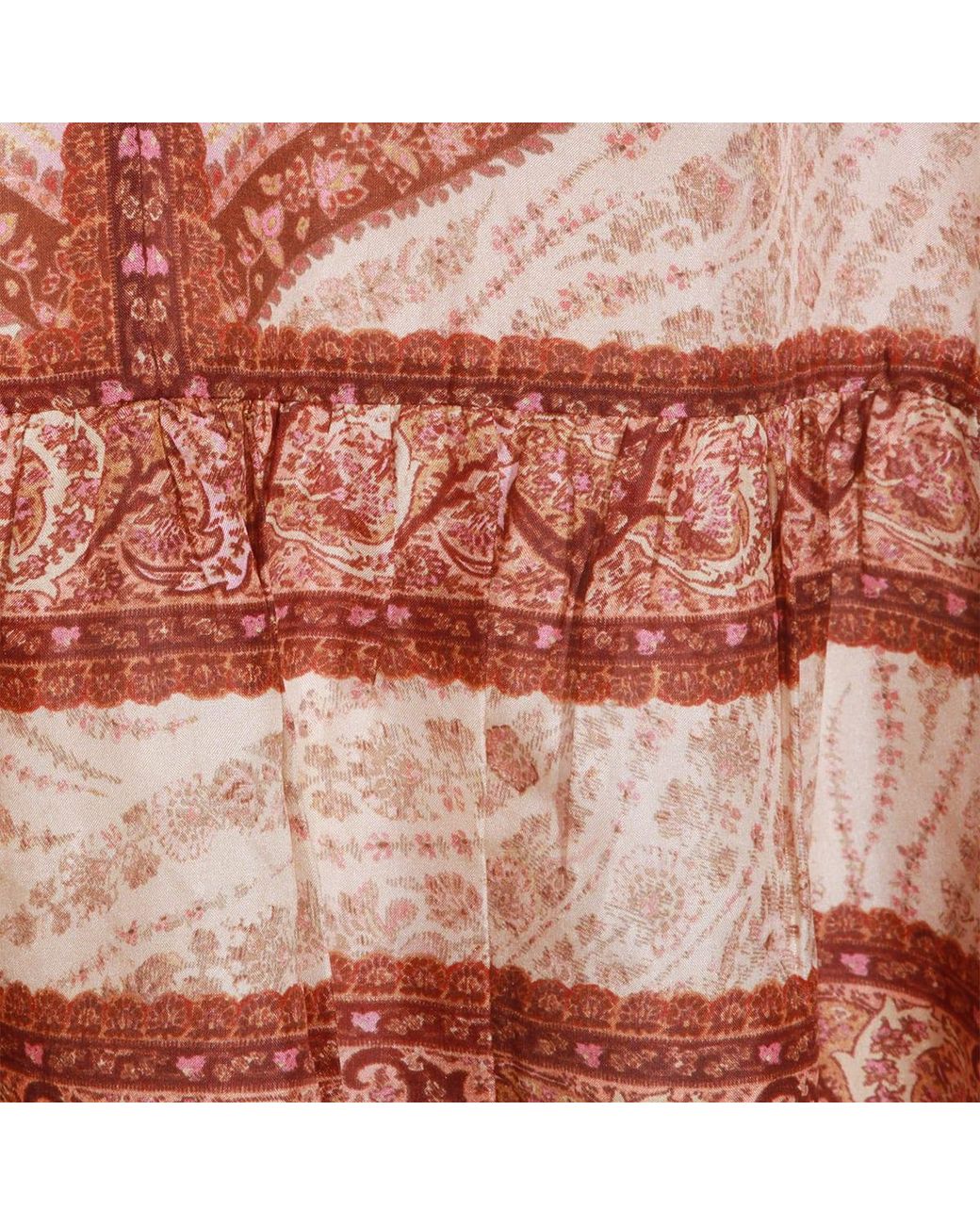 Zimmermann Red Burgundy Silk Top