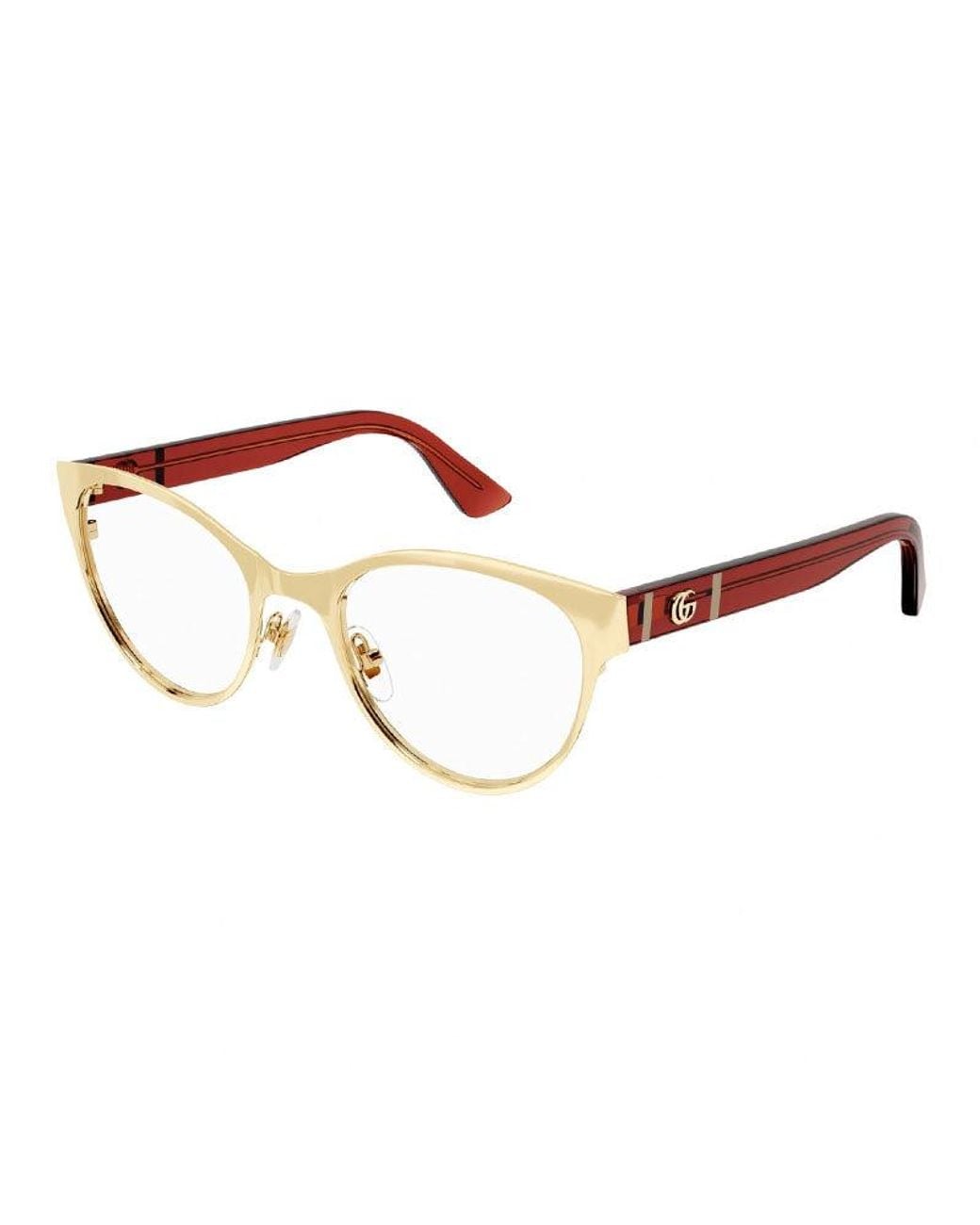 Gucci Brown Eyeglasses Cat Eye Full Rim, - Frame And Clear Demo Lenses Lens Gg1114O003 Sunglasses