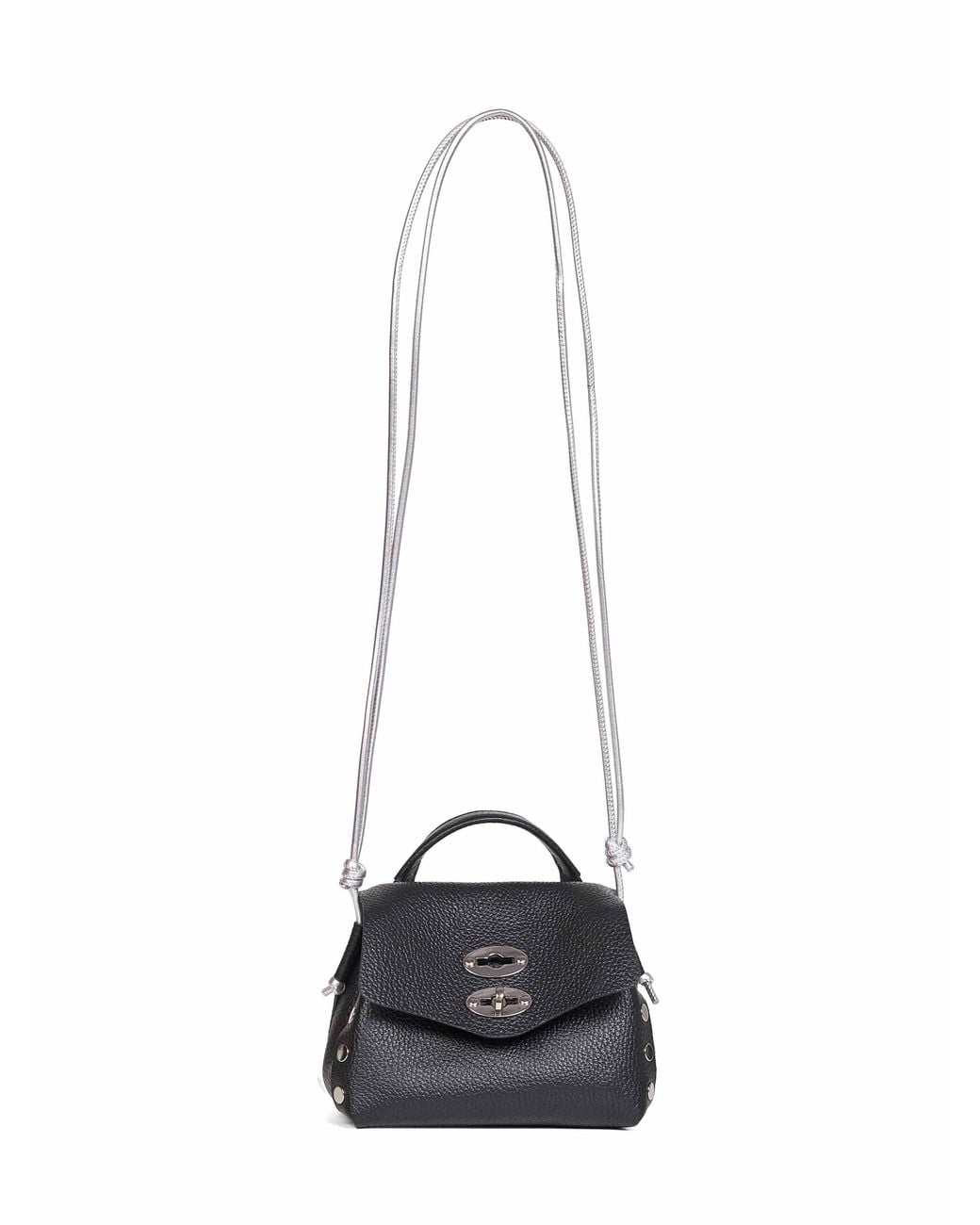 Zanellato Black Handbag Postina Super Baby Leather