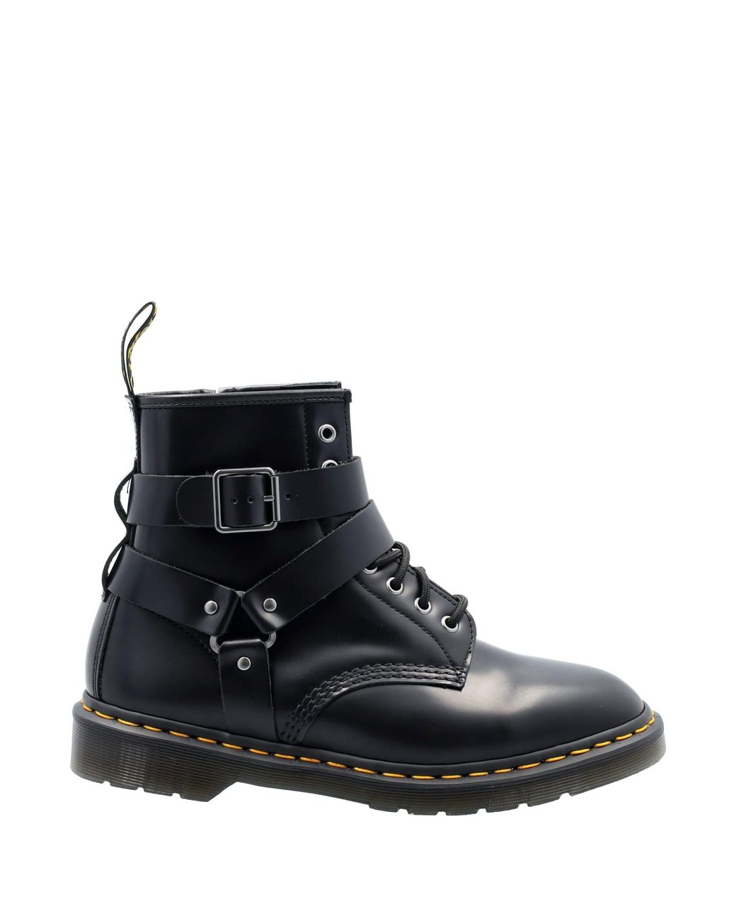 Dr. Martens Cristofer Leather Harness Lace Up Boots in Black for Men | Lyst