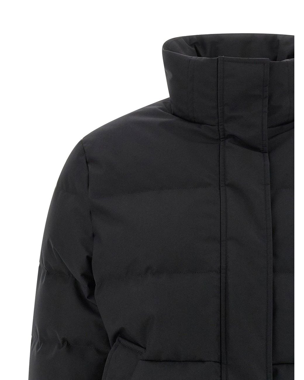 McQueen Black Quilted Goose Down Down Jacket