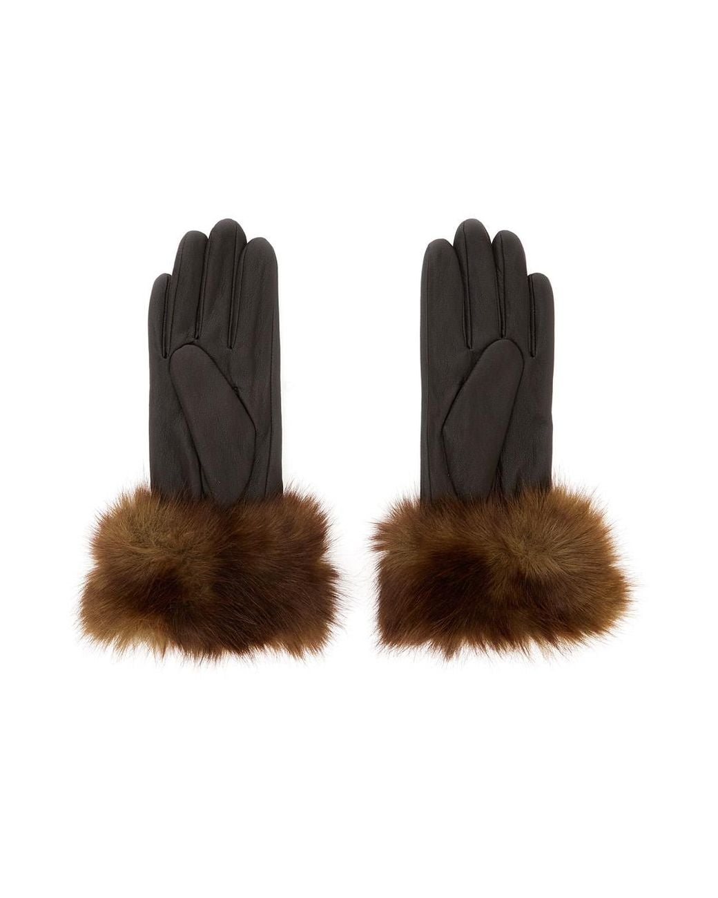 Apparis Brown Gloves Betty Synthetic Fur Polyester Hat