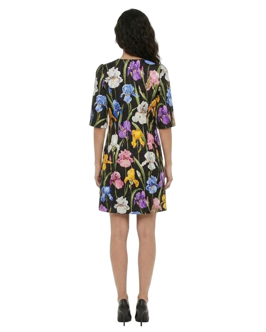 Dolce & Gabbana Multicolor Dolce & Gabbana Floral-Print Cotton Dress