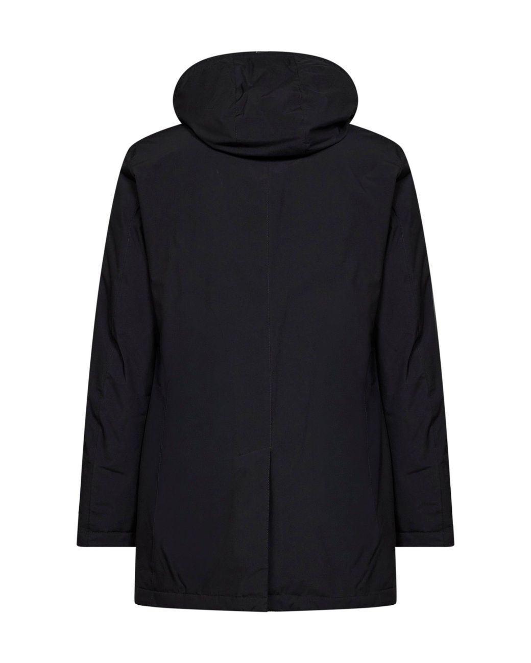 Herno Black 2 Layers Windstopper Hooded Parka for men