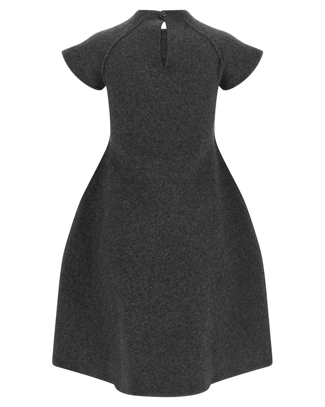 Jil Sander Black Virgin Wool A-Line Dress