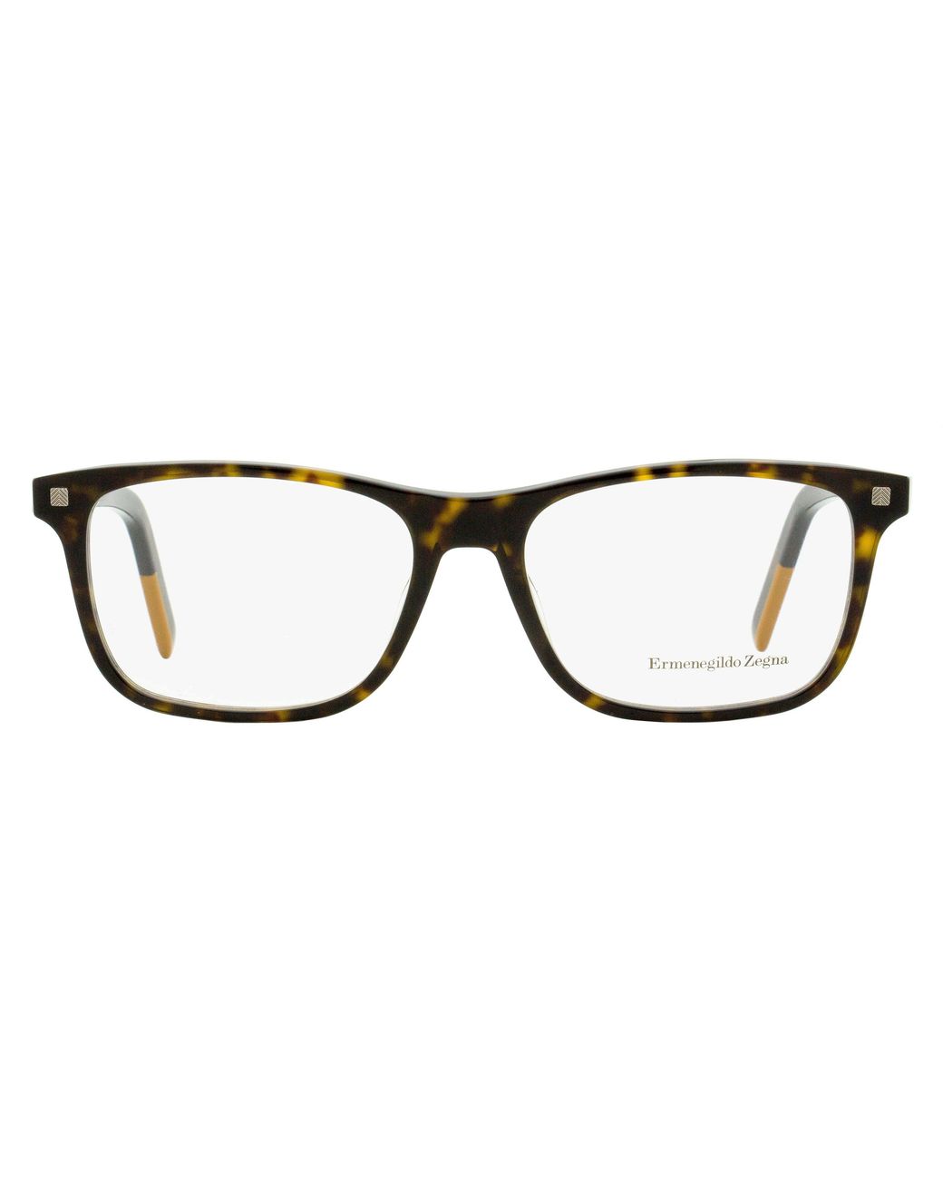 Zegna Black Vicuna Rectangular Eyeglasses Ez5187 052 56Mm Plastic (Acetate) for men