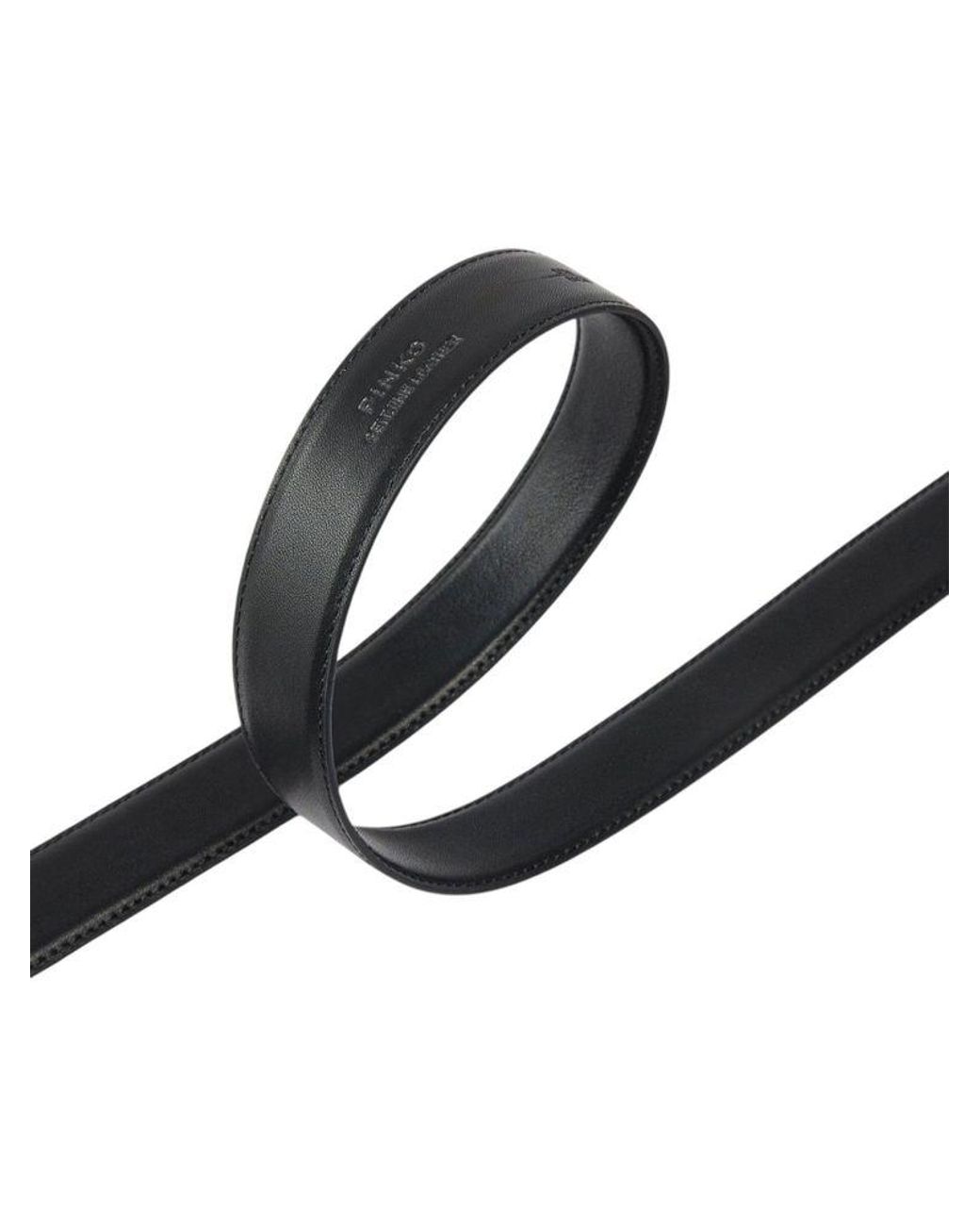 Pinko Black Belt Genuine Horsehide Leather Accessories