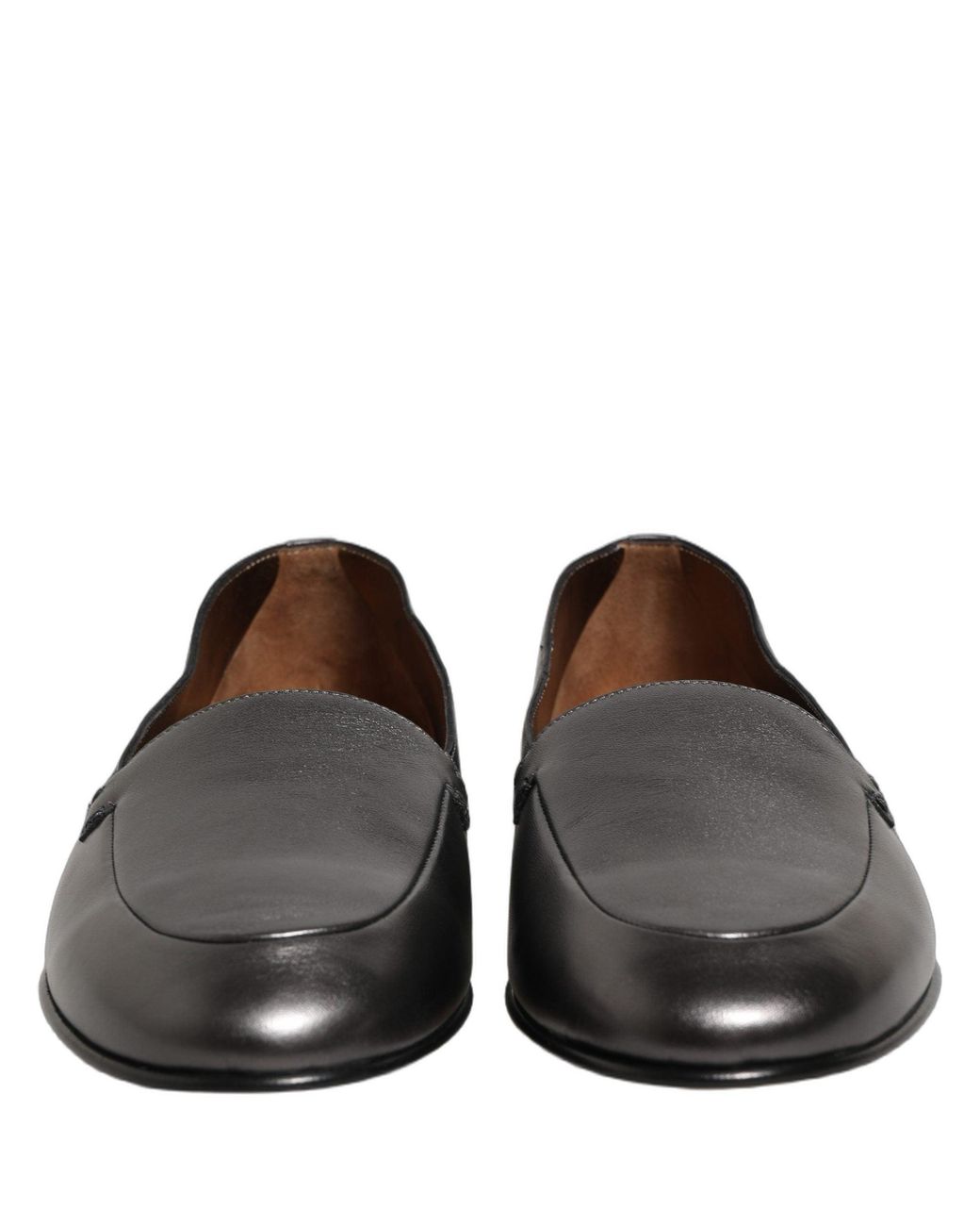 Dolce & Gabbana Brown Dolce & Gabbana Logo Leather Loafer for men