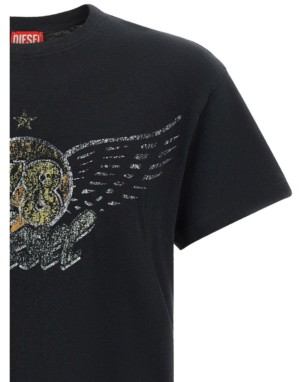 DIESEL Black T-Gerio-A T-Shirt for men