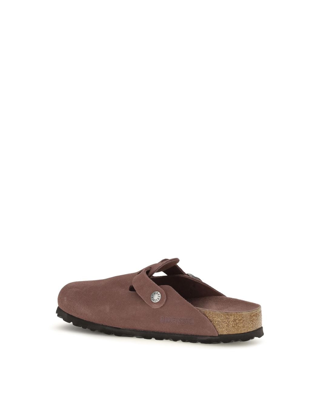Birkenstock Brown Mules Boston Suede Upper: Suede; Sole: Rubber Sandal