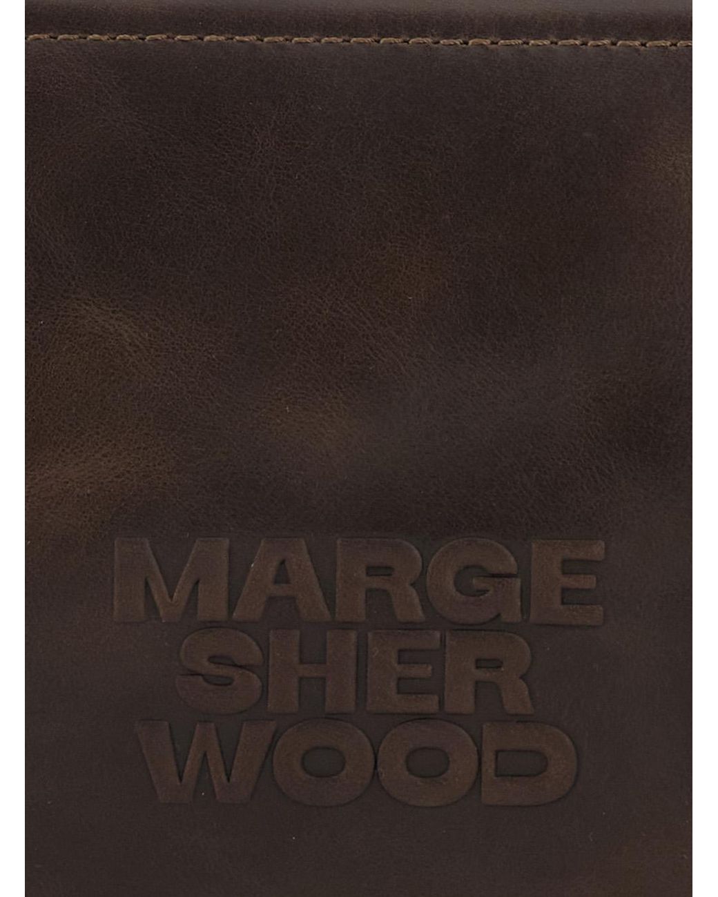 MARGE SHERWOOD Brown Shoulder Bag Soft Boston Ew Leather Cow