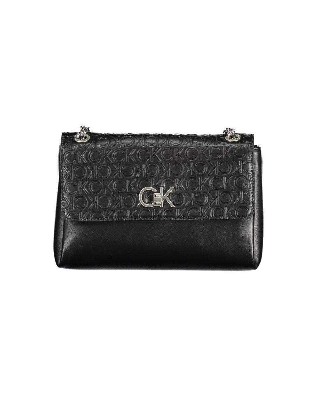 Calvin Klein Black Nero Polyester Handbag