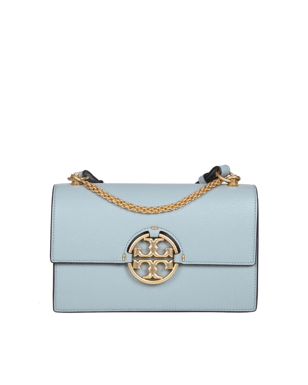 🛍🛍Tory Burch- Eleanor Small Convertible Shoulder Bag, “Blue Celadon”, Gold