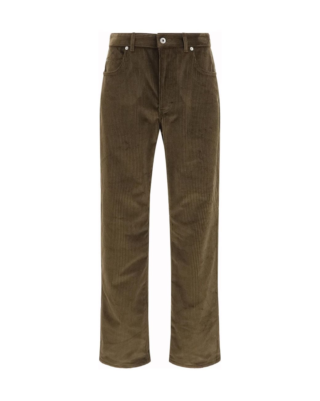 Loewe Gray Cotton Corduroy Pants Trousers for men